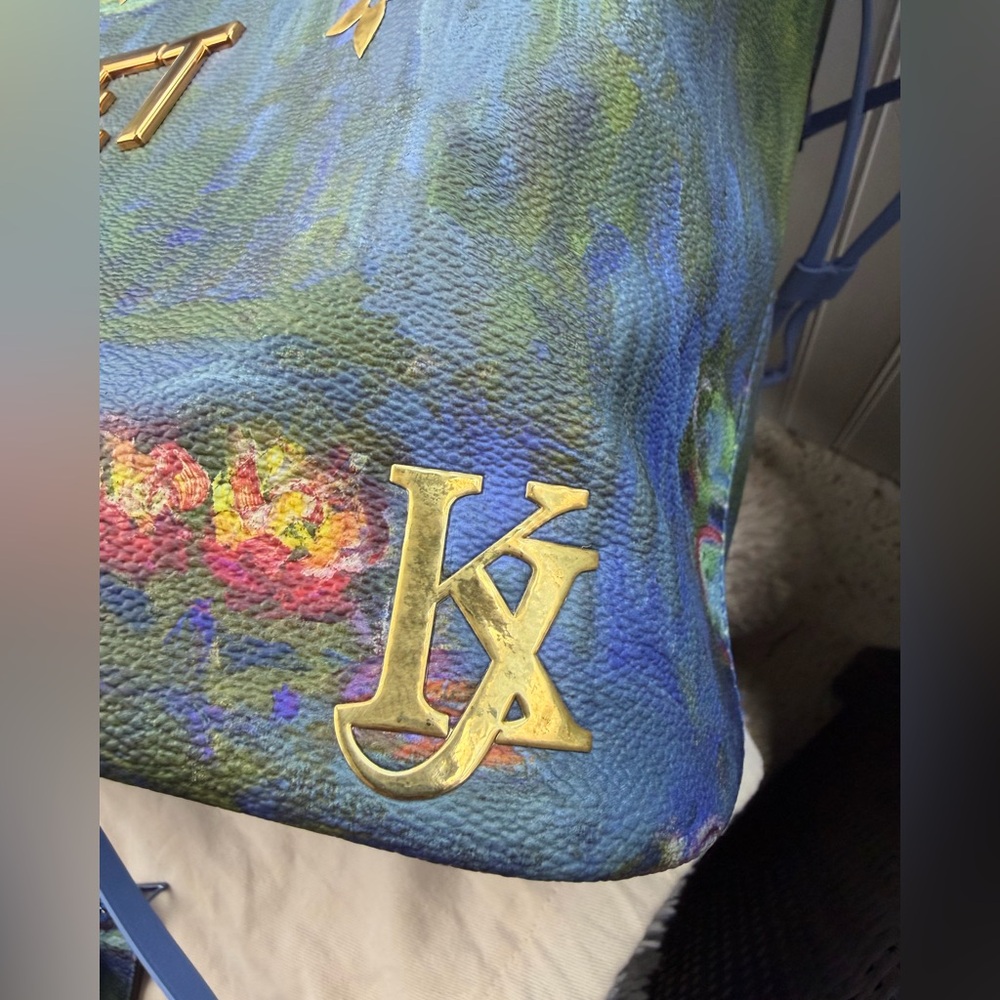 Louis Vuitton Jeff Koons Masters Collection Monet Neverfull with Pouch and Charm - Picture 7 of 13